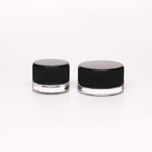 5ml 7ml 9ml Low Profile Thick Glass Containers Skincare Jars Concentrate Jar With Black Lids For Oil, Lip Balm, Wax, Cosmetics
